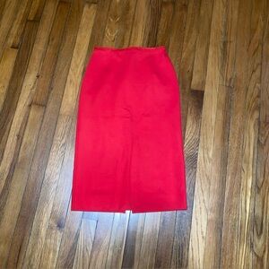 BODEN Hampshire Ponte Midi Straight Classic Pencil Skirt Bright Red Size US 2